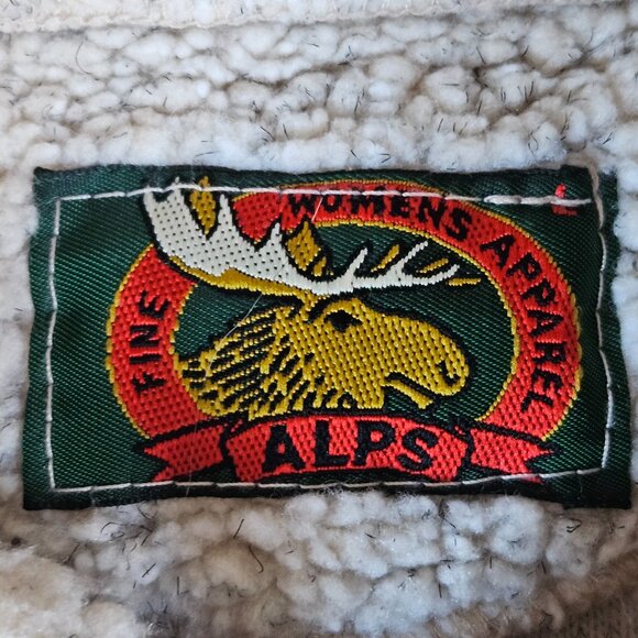 Alps Fine Womens Apparel L Moose Xmas Sweater Pullover 1/4 Zip Christmas Sherpa - Picture 6 of 9